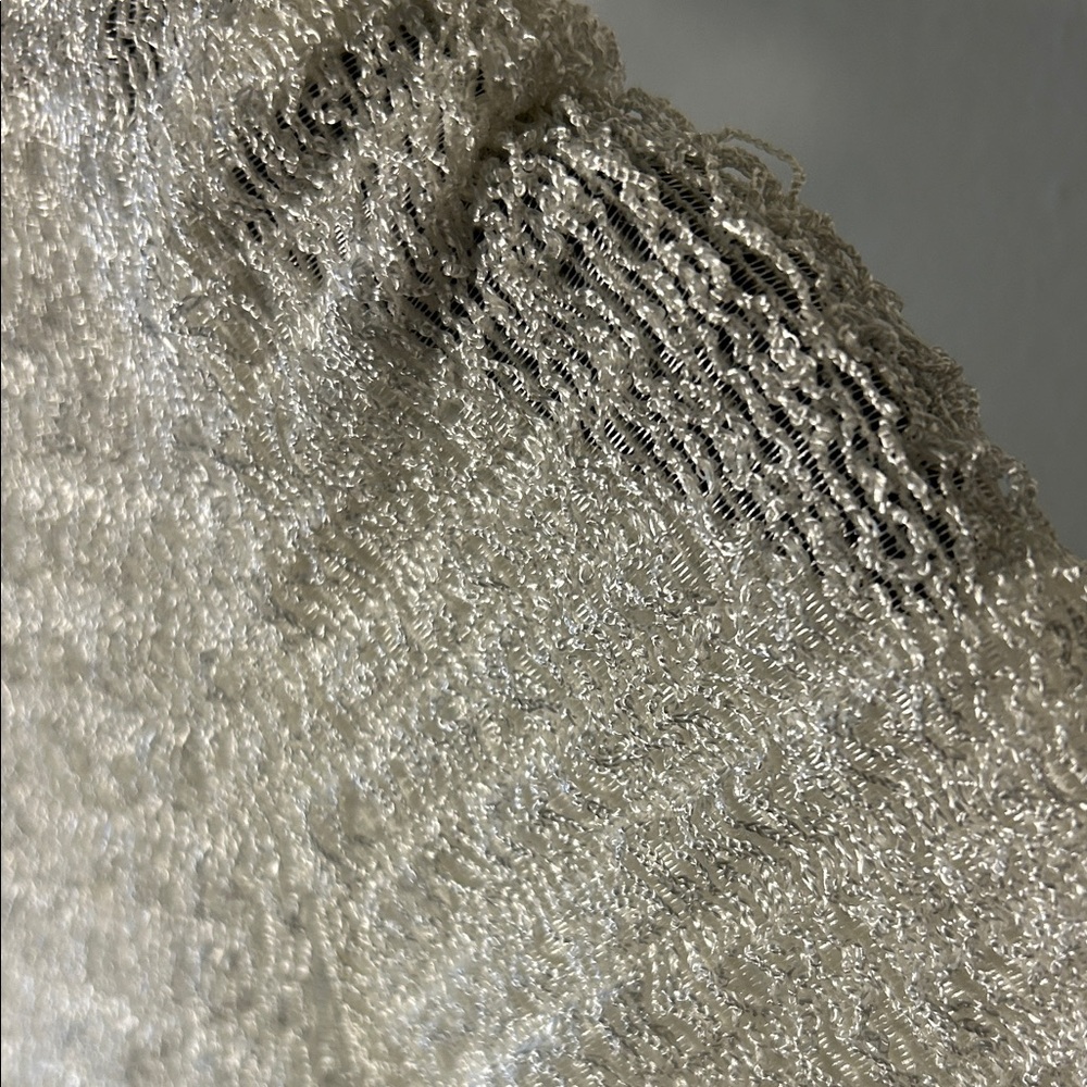 Zara Cream Textured Short Sleeve Tee - Picture 9 of 10